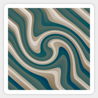 Blue Green Waves Sticker